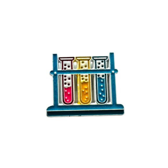 🤩Science Test Tubes Enamel Pin Lapel Badge Fun Lab Themed Accessory🤩 - Picture 4 of 5